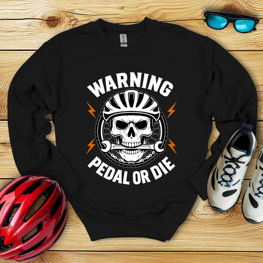 Warning Pedal Or Die Felpa