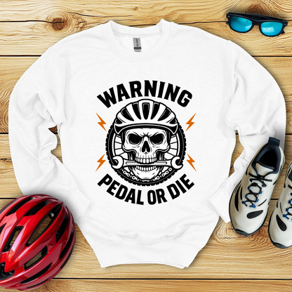 Warning Pedal Or Die Felpa