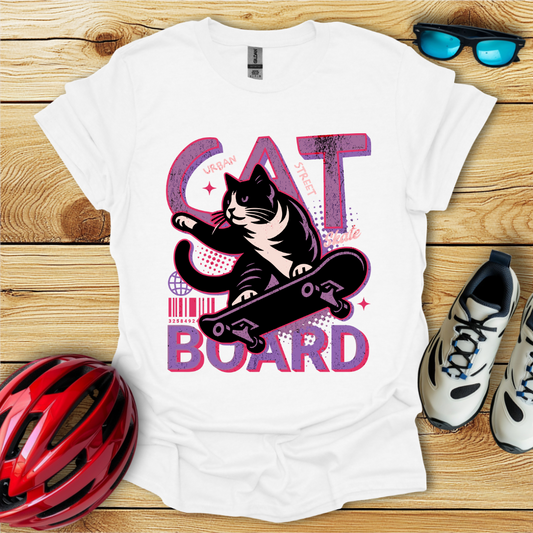 Cat Board Viola T-Shirt