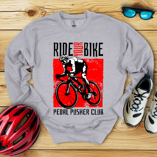 Ride Your Bike Rosso Felpa