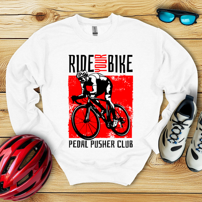 Ride Your Bike Rosso Felpa