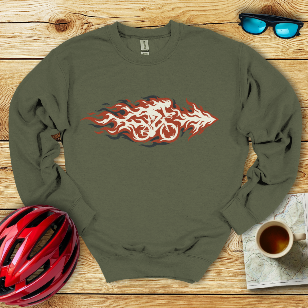 Fire Cyclist Felpa
