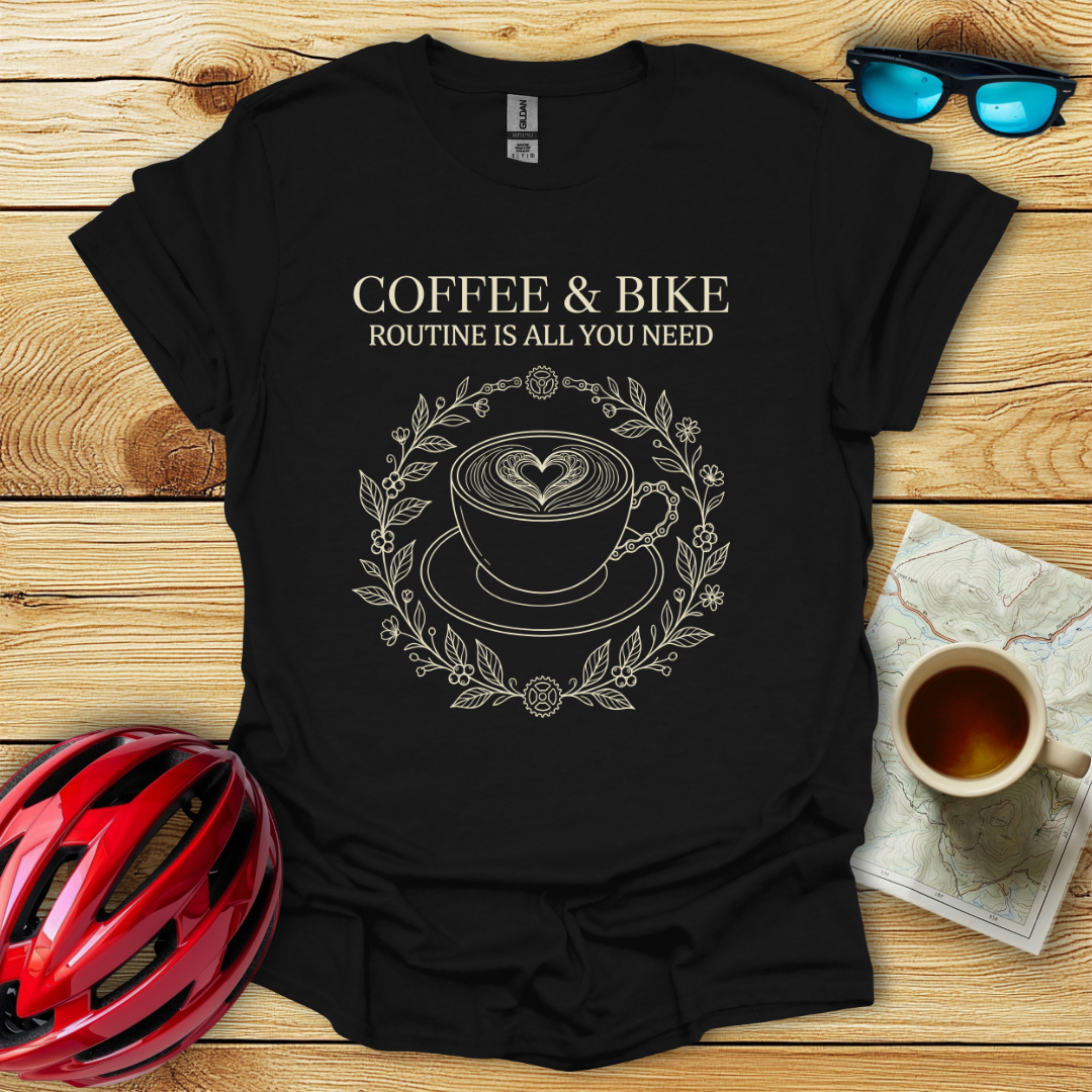 Women's Coffee & Bike Routine T-Shirt