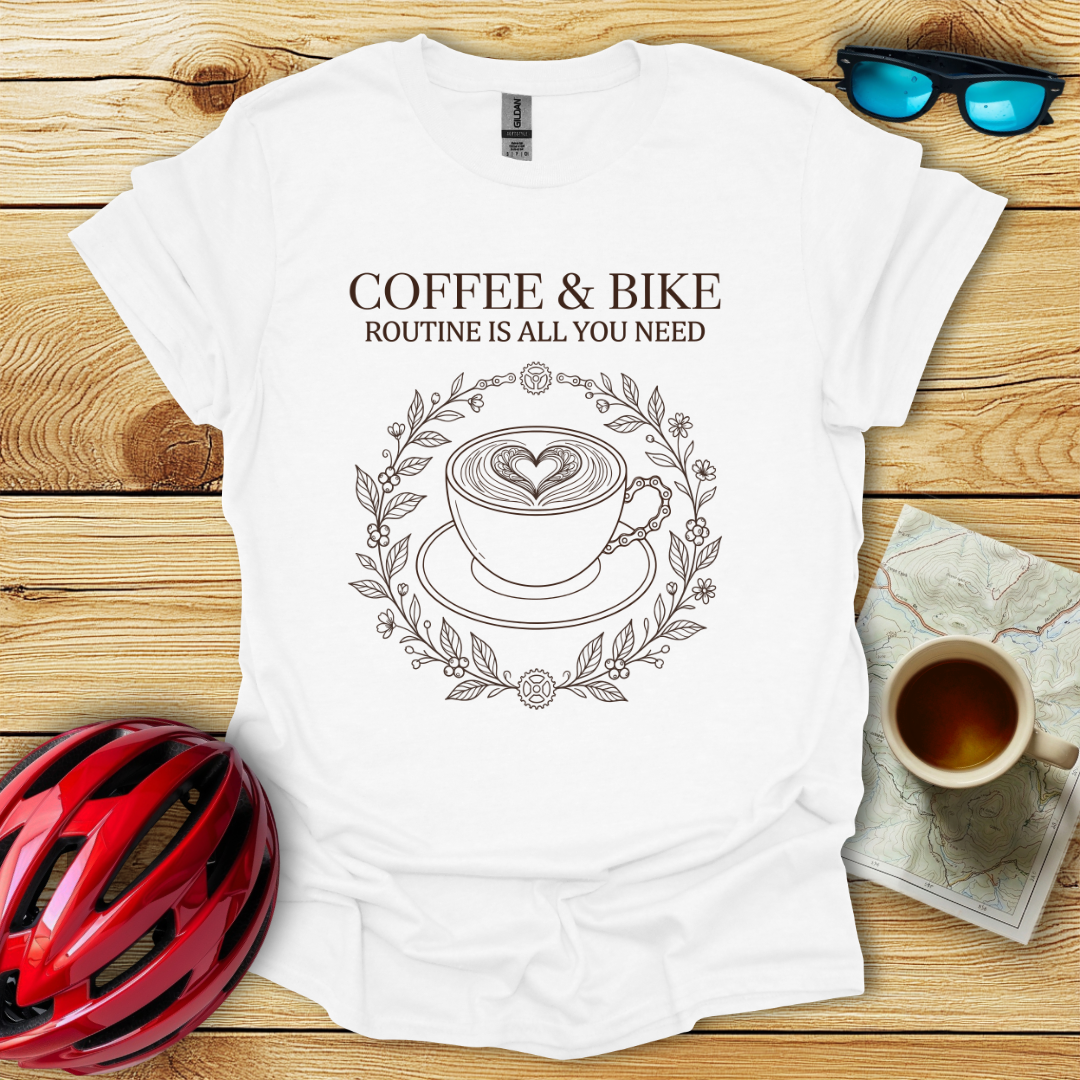 Women's Coffee & Bike Routine T-Shirt