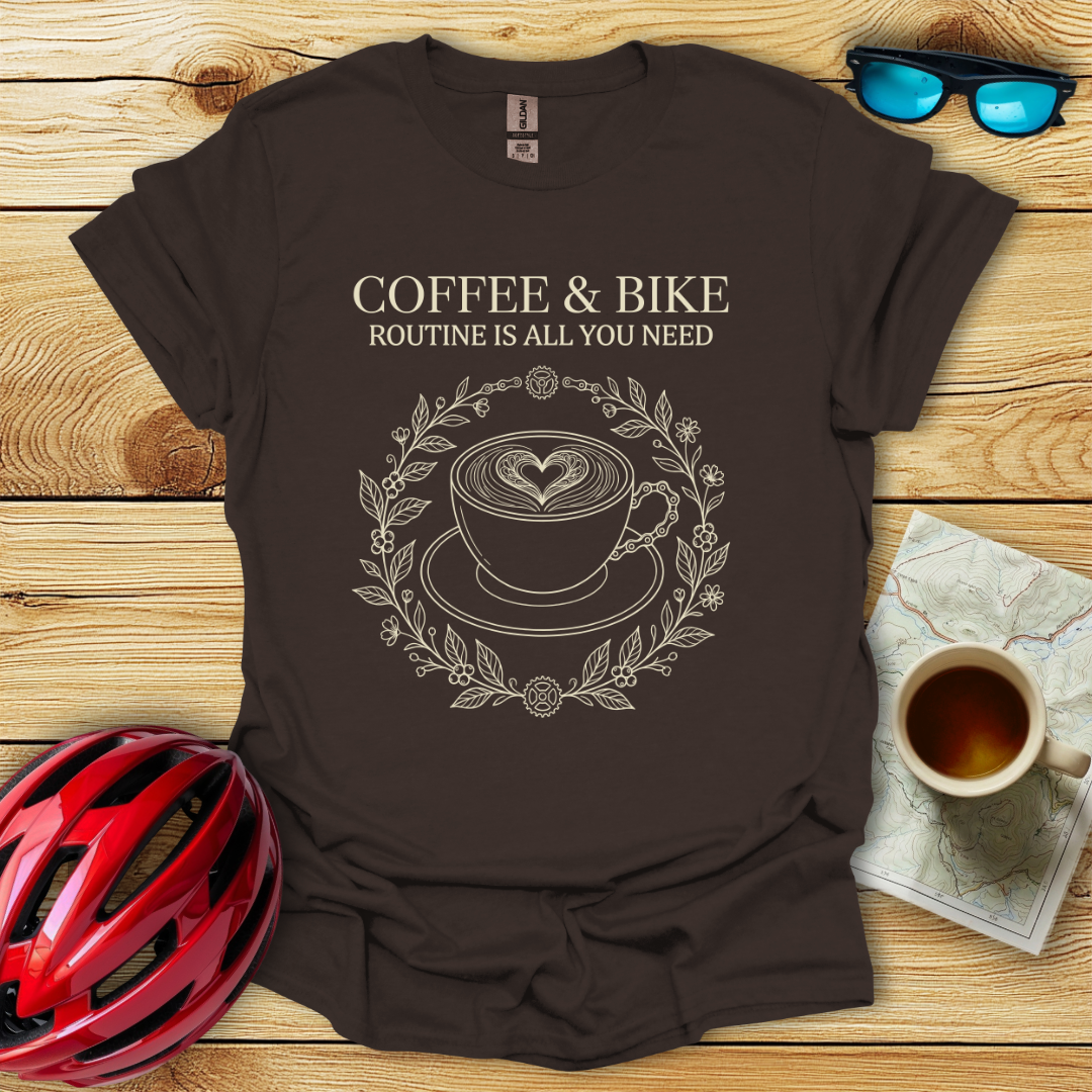 Women's Coffee & Bike Routine T-Shirt