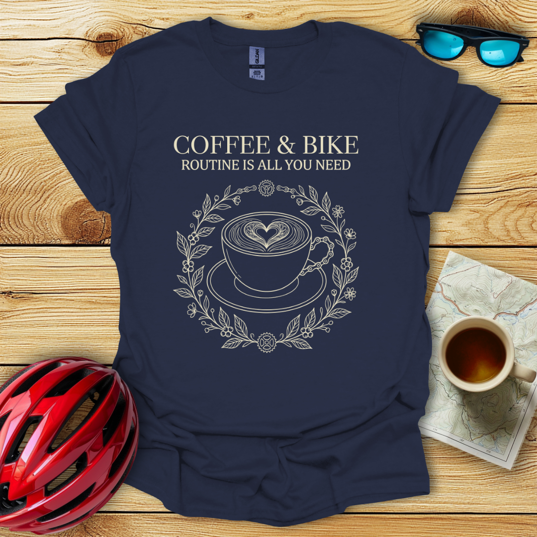 Women's Coffee & Bike Routine T-Shirt