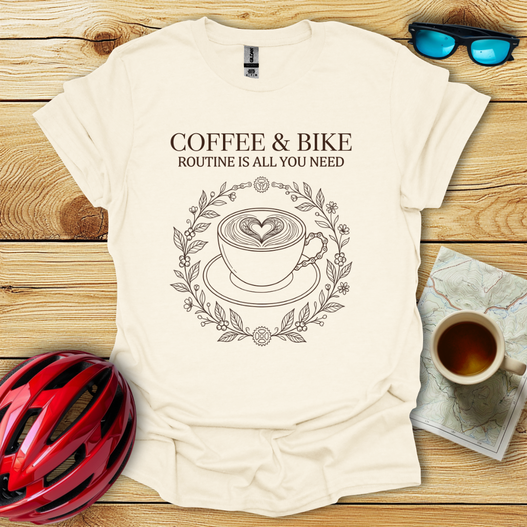 Women's Coffee & Bike Routine T-Shirt