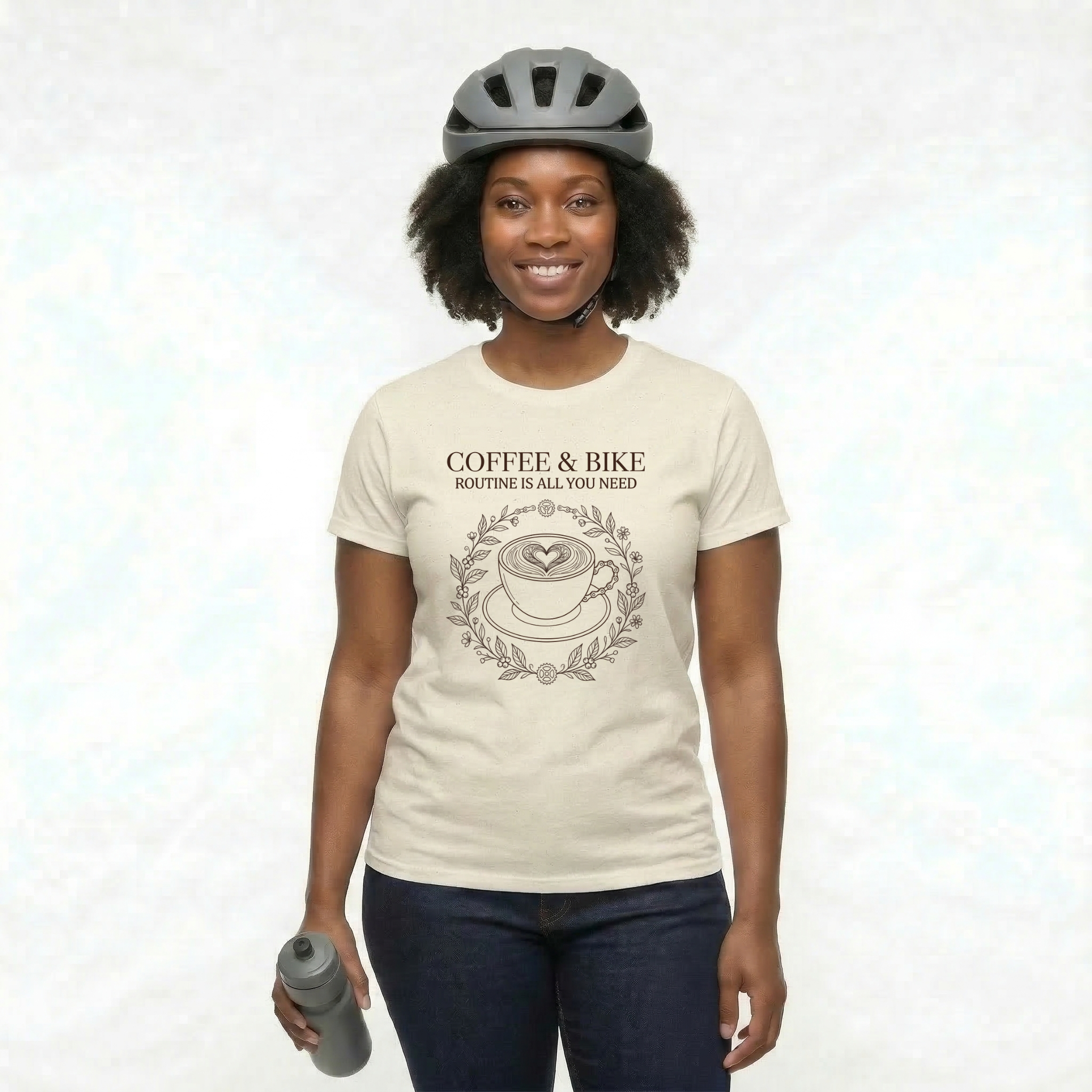 Women's Coffee & Bike Routine T-Shirt