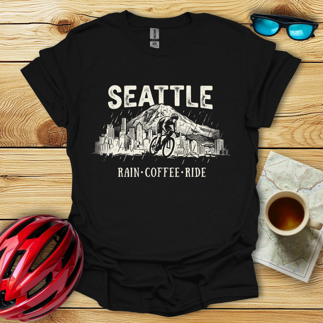 Seattle Rain Coffee Ride T-Shirt