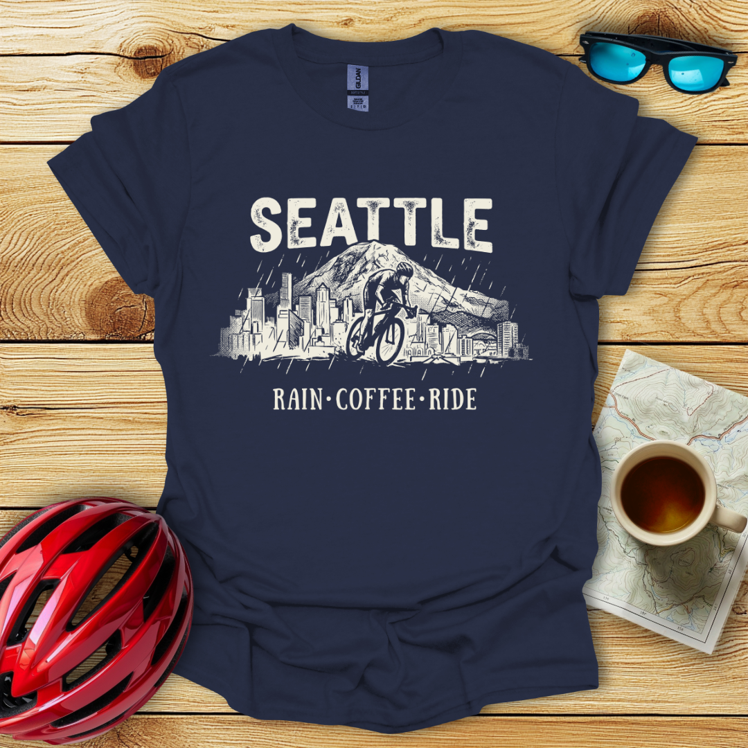 Seattle Rain Coffee Ride T-Shirt