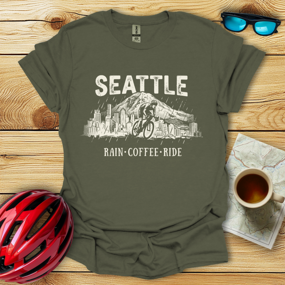 Seattle Rain Coffee Ride T-Shirt