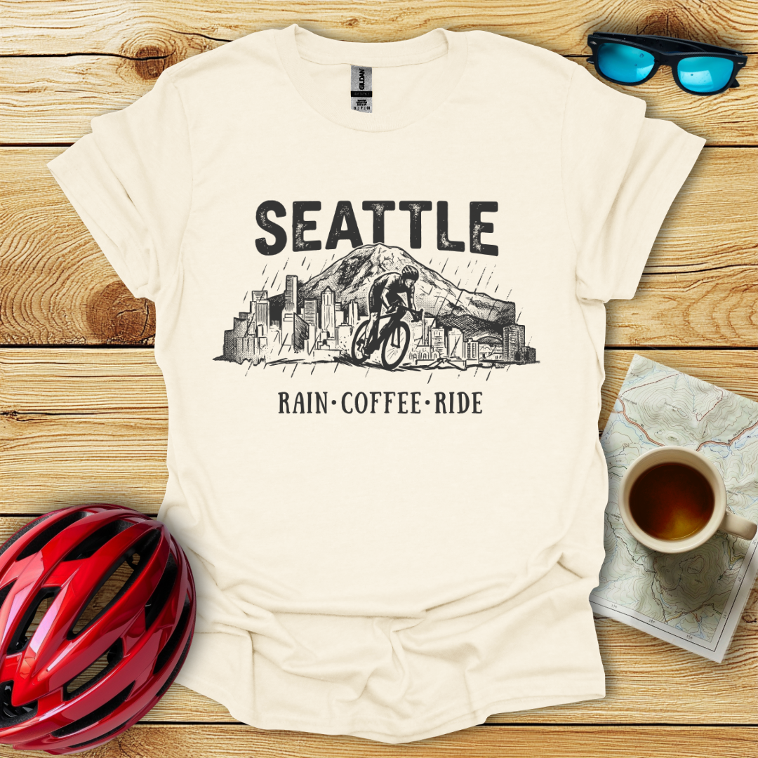 Seattle Rain Coffee Ride T-Shirt