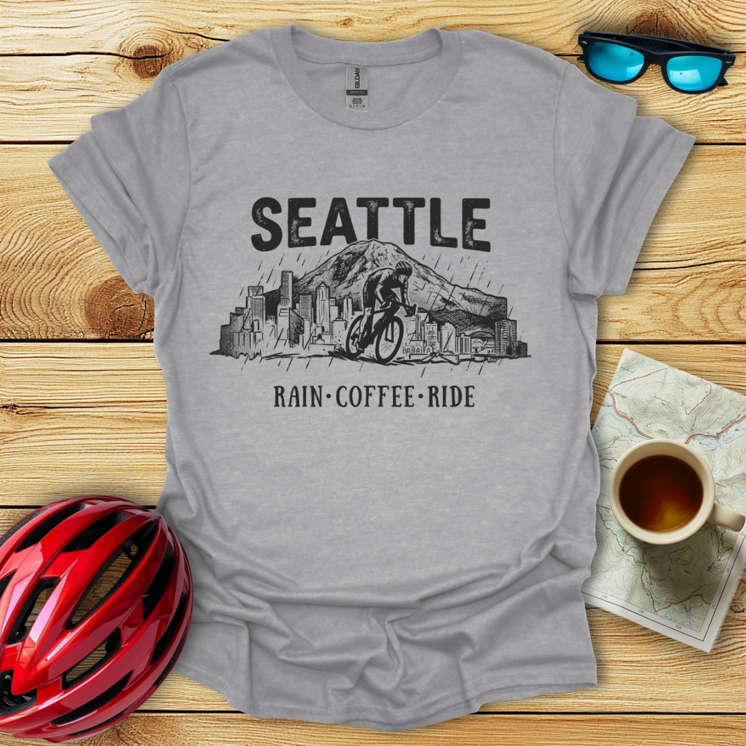 Seattle Rain Coffee Ride T-Shirt