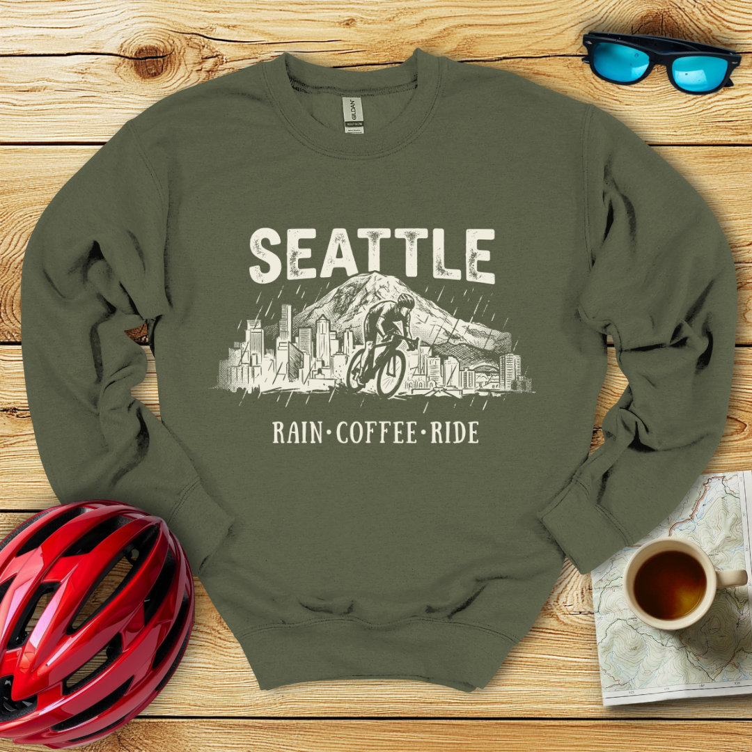 Seattle Rain Coffee Ride Sweatshirt