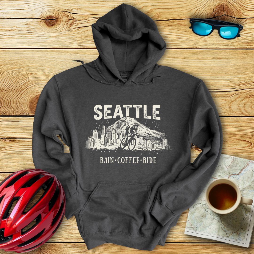 Seattle Rain Coffee Ride Hoodie