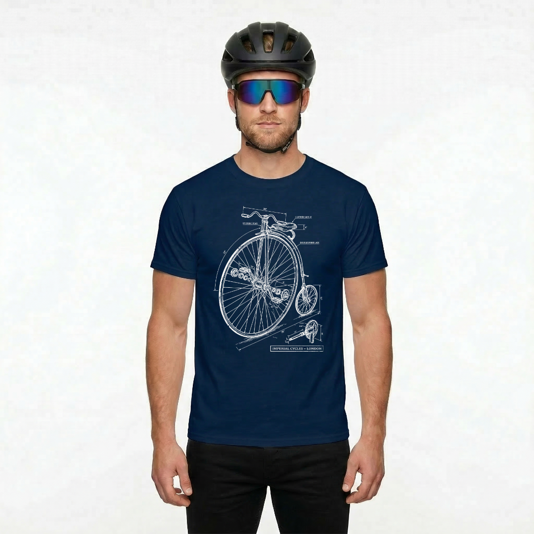 High Wheeled Technical Blueprint T-Shirt