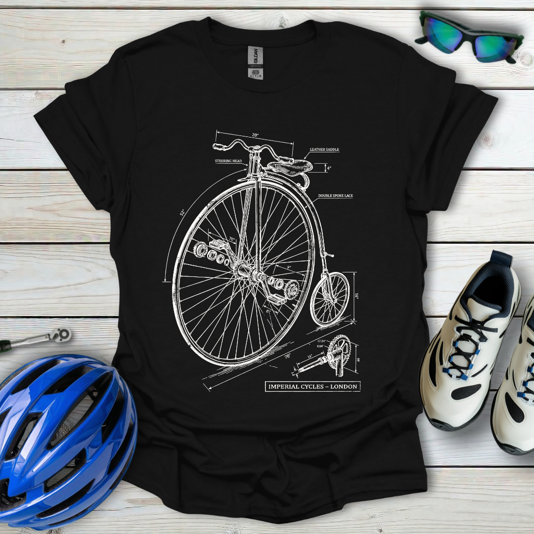 High Wheeled Technical Blueprint T-Shirt