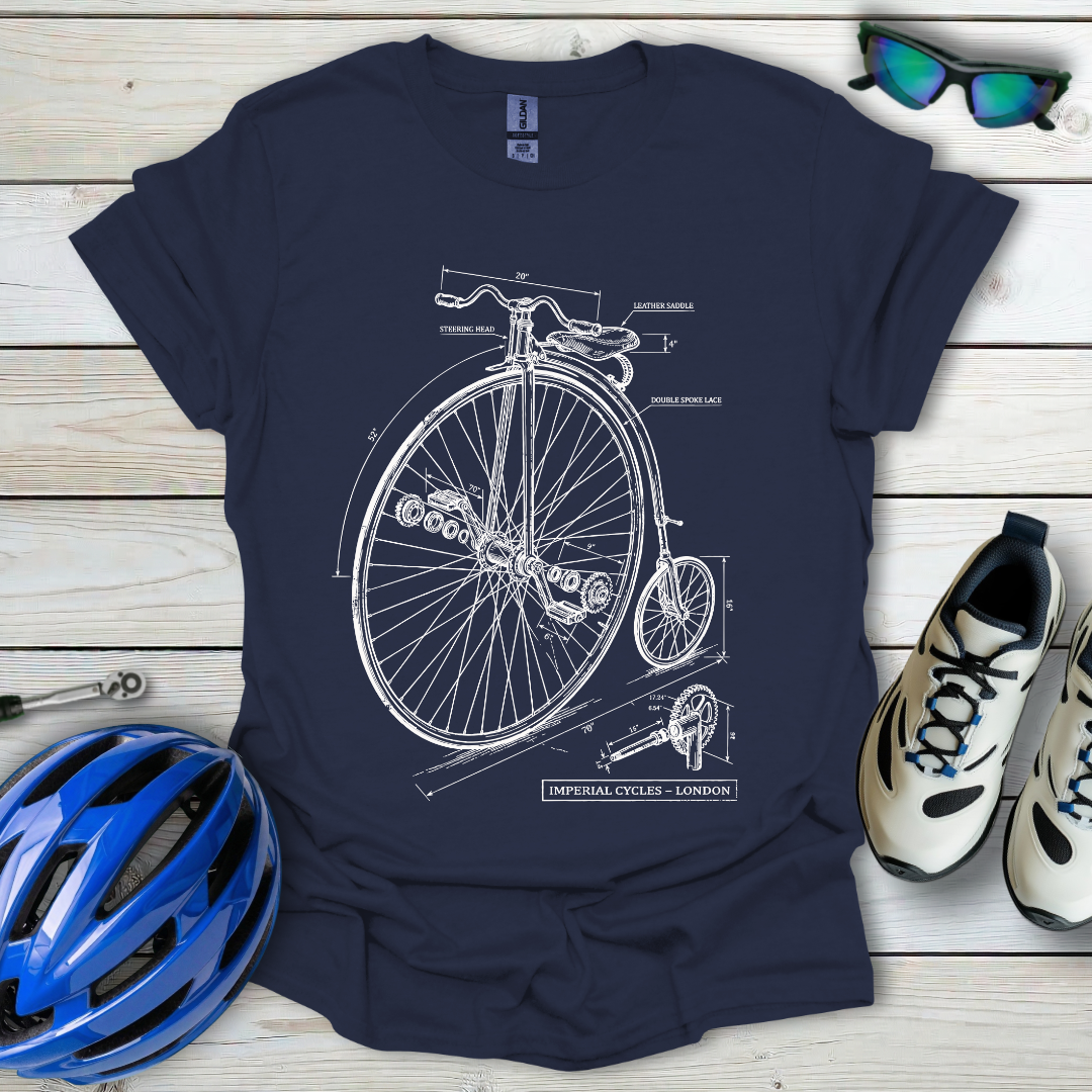 High Wheeled Technical Blueprint T-Shirt