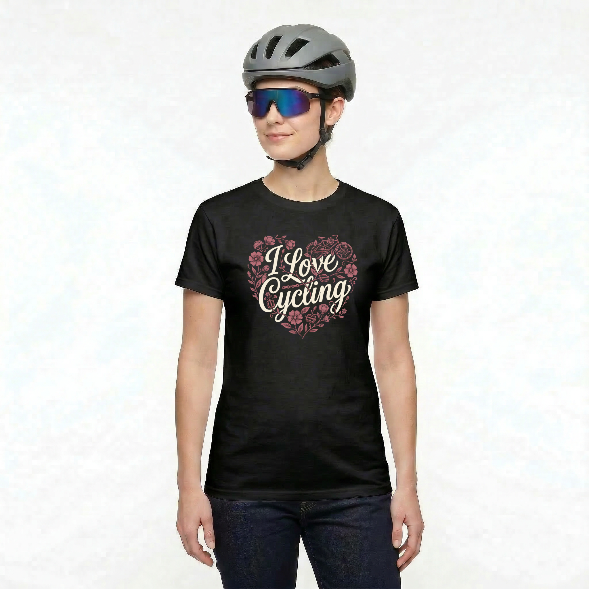 I Love Cycling Heart T-Shirt