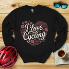 I Love Cycling Heart Sweatshirt