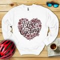I Love Cycling Heart Sweatshirt