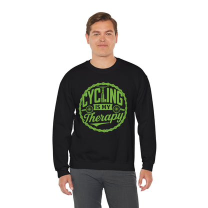 Cycling Is My Therapy Verde Sweatshirt