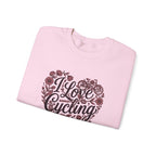 I Love Cycling Heart Sweatshirt