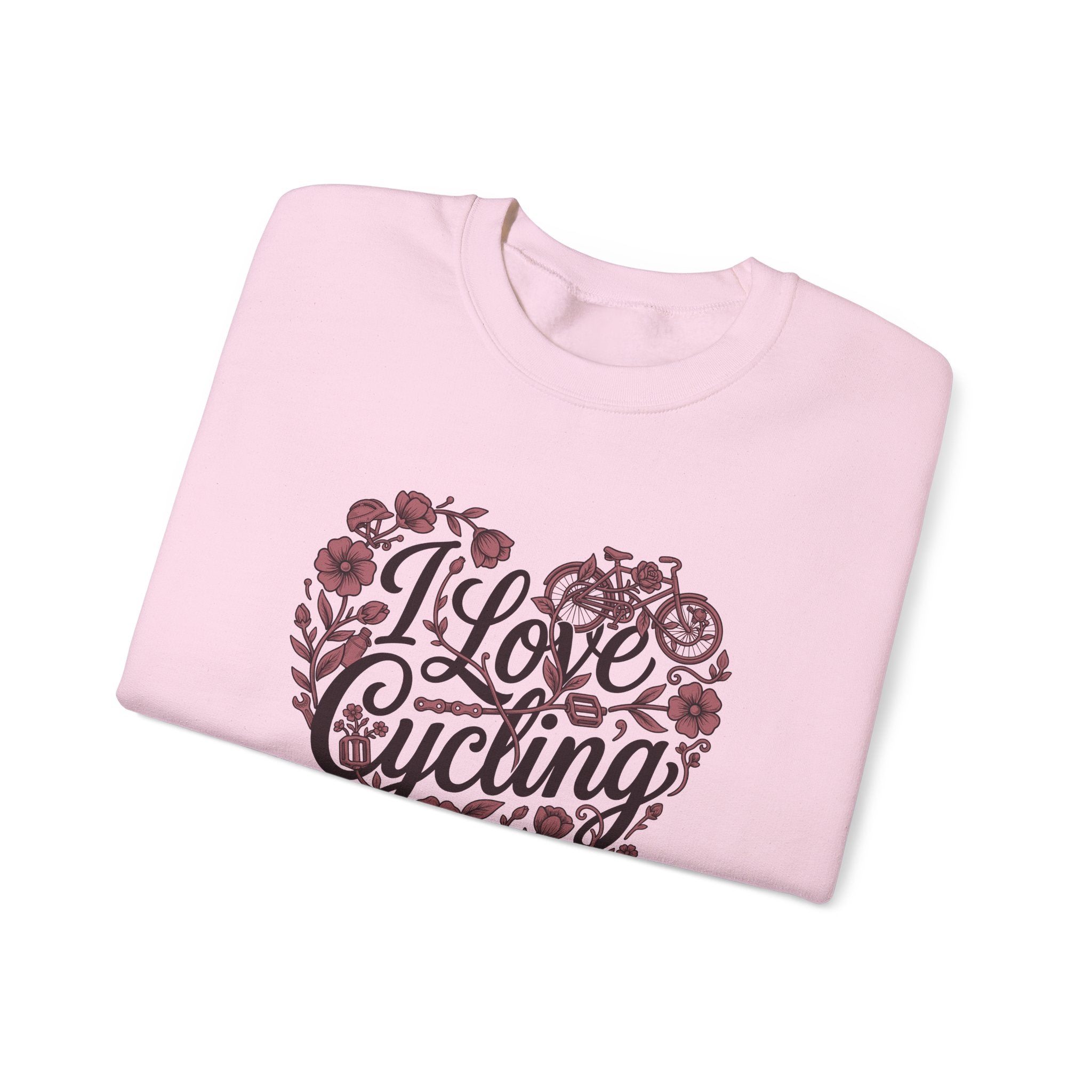 I Love Cycling Heart Sweatshirt