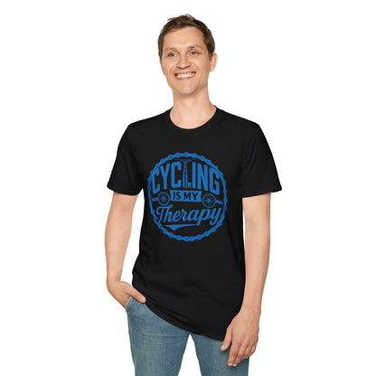 Cycling Is My Therapy Blu T-Shirt