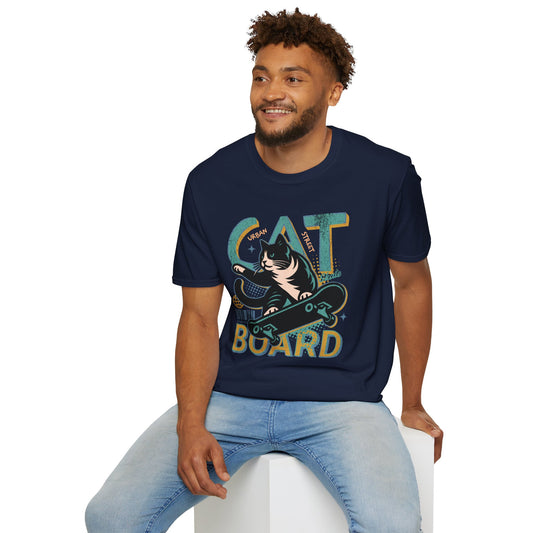 Cat Board Verde Acqua T-Shirt