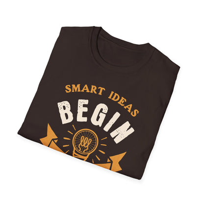 Smart Ideas Begin With A Coffee And A Bike T-Shirt